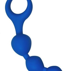 Анальні кульки alive triball blue, силікон, макс. діаметр 2 см