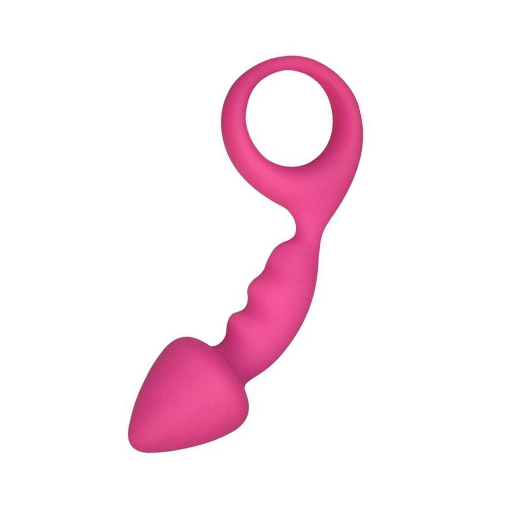 Анальна пробка adrien lastic budy pink із стимулюючою ніжкою, макс. діаметр 2,5 см