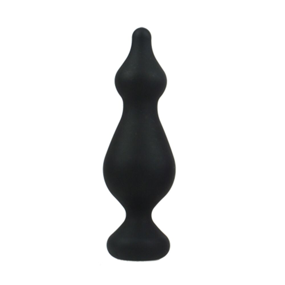 Анальна пробка adrien lastic amuse big black (l) з двома переходами, макс. діаметр 4,4 см