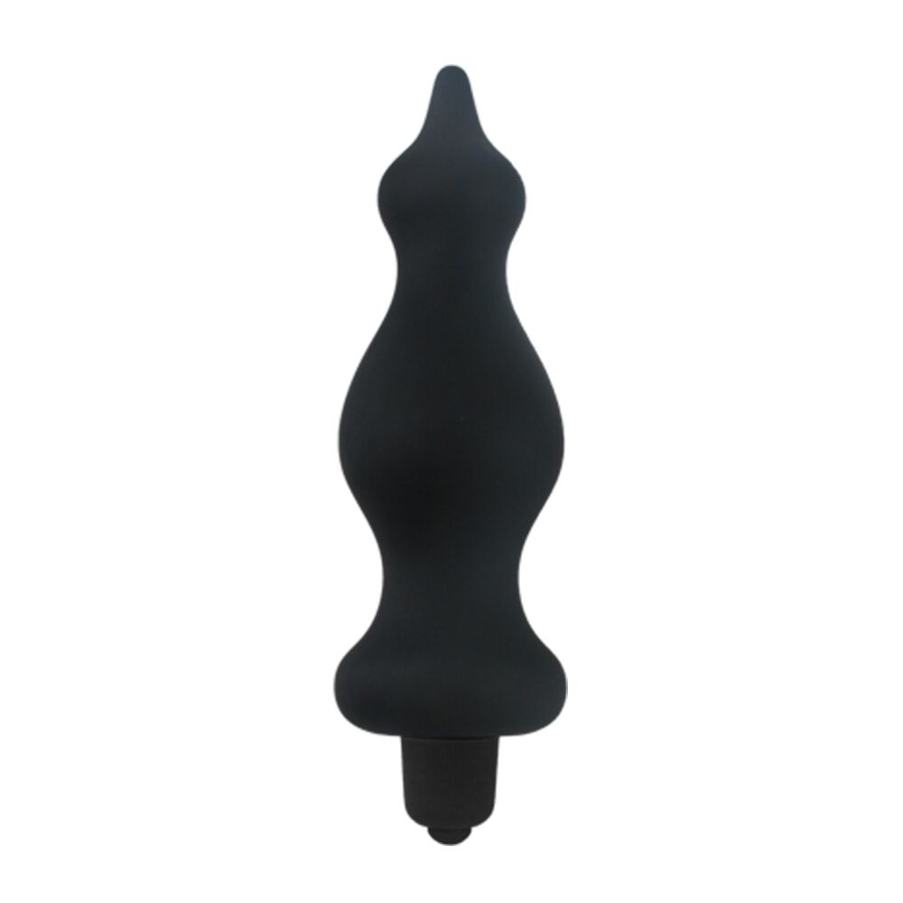 Анальна пробка з вібрацією adrien lastic bullet amuse black, макс. діаметр 3,9 см