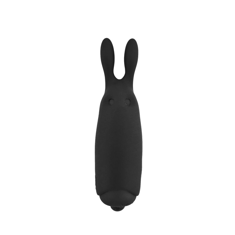 Віброкуля adrien lastic pocket vibe rabbit black зі стимулювальними вушками