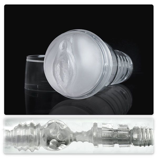 Мастурбатор вагіна fleshlight ice lady crystal, напівпрозорий матеріал і корпус