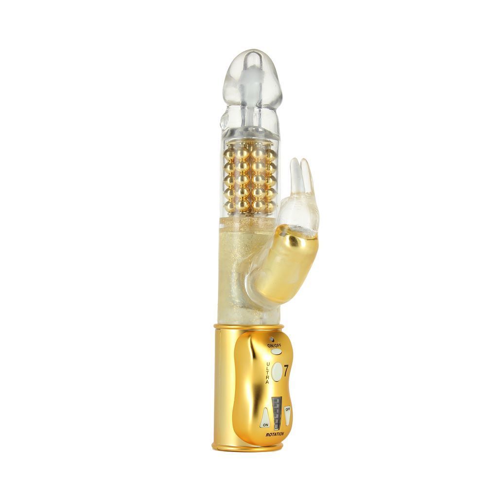 Вібратор кролик dorcel orgasmic rabbit gold з перлинним масажем