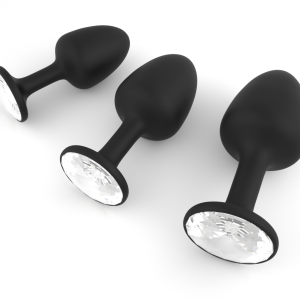 Анальна пробка dorcel geisha plug diamond l з кулькою всередині, створює вібрації, макс. діаметр 4см