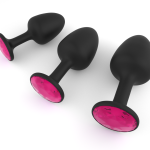 Анальна пробка dorcel geisha plug ruby l з кулькою всередині, створює вібрації, макс. діаметр 4 см
