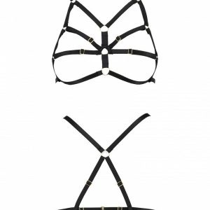 Бюстгальтер стрепи passion exclusive armanda bra xxl/xxxl, black