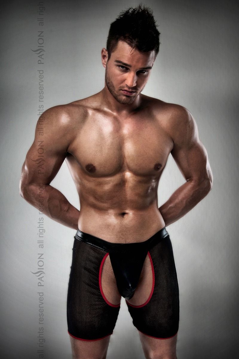 Чоловічі трусики шорти passion 012 thong black xxl/xxxl