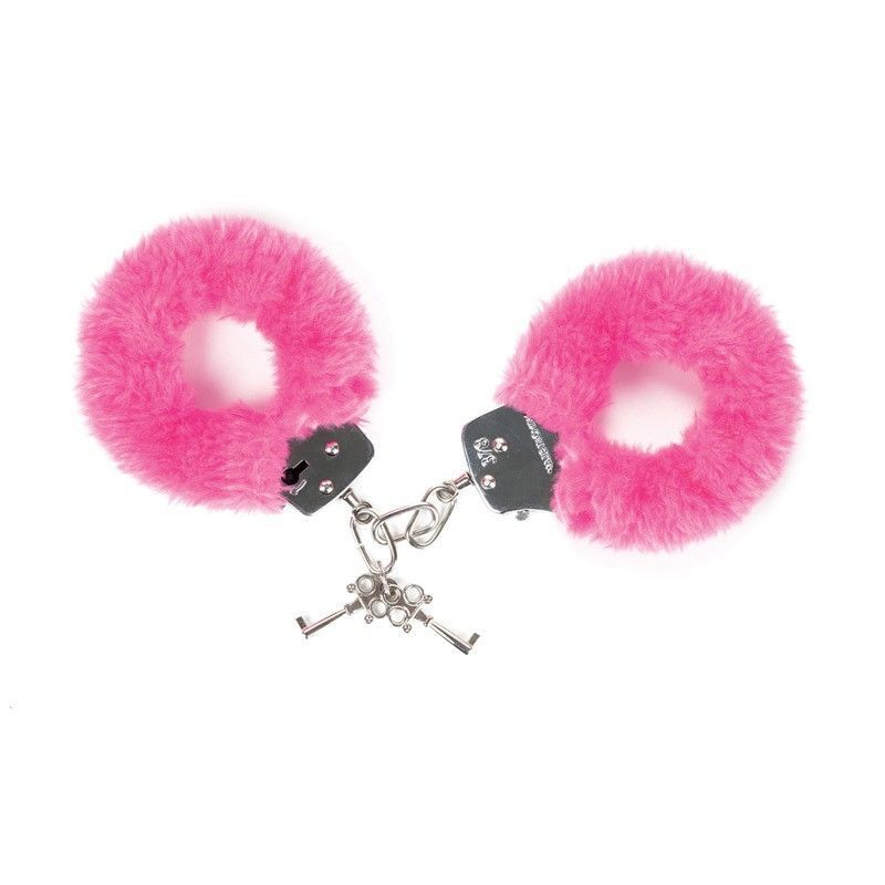 Наручники з плюшевим оздобленням love to love attach me pink