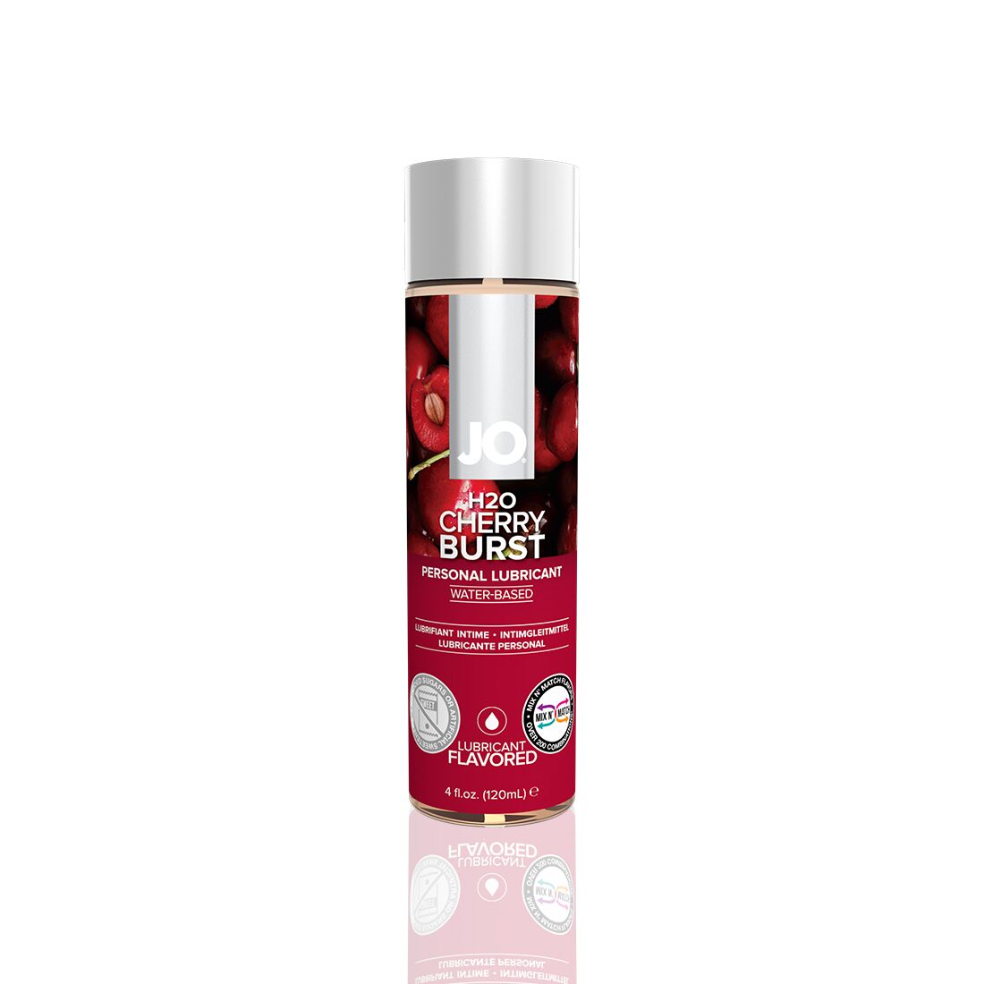 Змазка на водній основі jo h2o — cherry burst (120 мл) без цукру, рослинний гліцерин