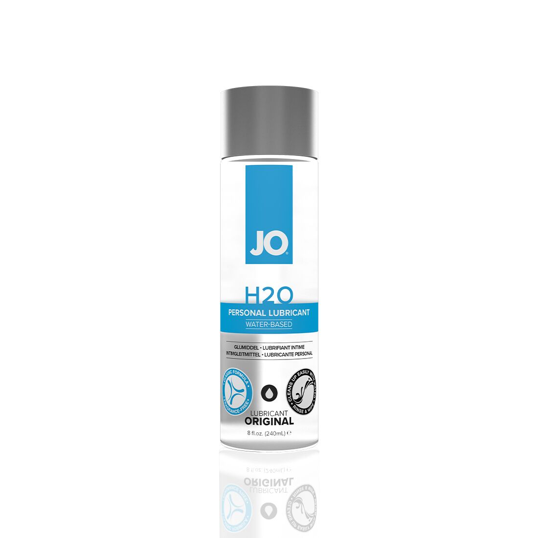 Змазка на водній основі jo h2o original (240 мл) оліїста і гладенька, рослинний гліцерин
