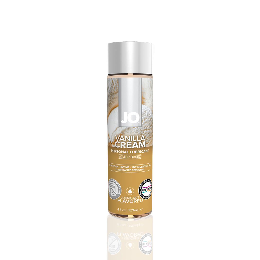 Змазка на водній основі jo h2o — vanilla cream (120 мл) без цукру, рослинний гліцерин