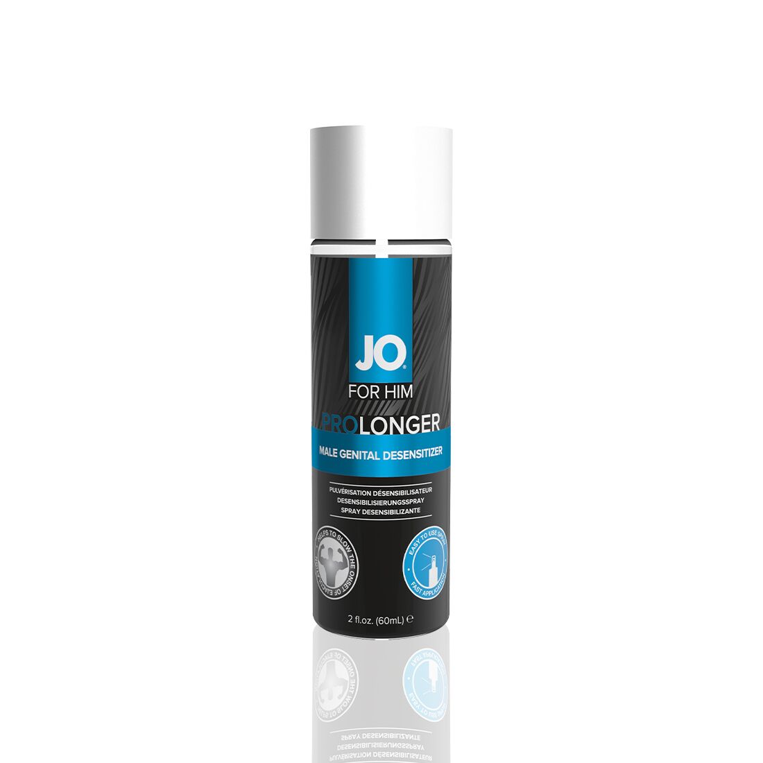 Пролонгувальний спрей jo prolonger spray with benzocaine (60 мл) не містить мінеральних масел