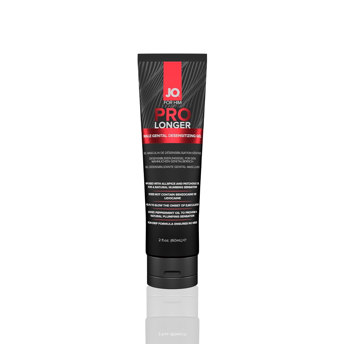 Пролонгер гель jo prolonger gel (60 мл) з олією перцевої м’яти, гвоздикового перцю та пачулів