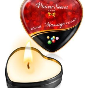 Масажна свічка серце plaisirs secrets bubble gum (35 мл)