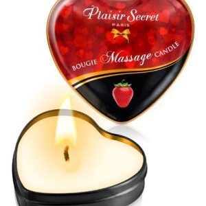 Масажна свічка серце plaisirs secrets strawberry (35 мл)