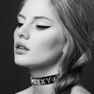 Чокер зі стразами bijoux pour toi sexy, натуральна шкіра