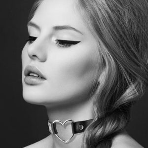 Чокер з сердечком bijoux pour toi heart, екошкіра