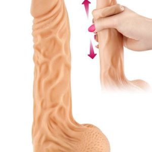 Фалоімітатор із рухомою крайньою плоттю real body — real max, діаметр 4,3 см, tpe