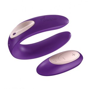 Вібратор для пар satisfyer double plus remote з пультом ДК та двома моторчиками