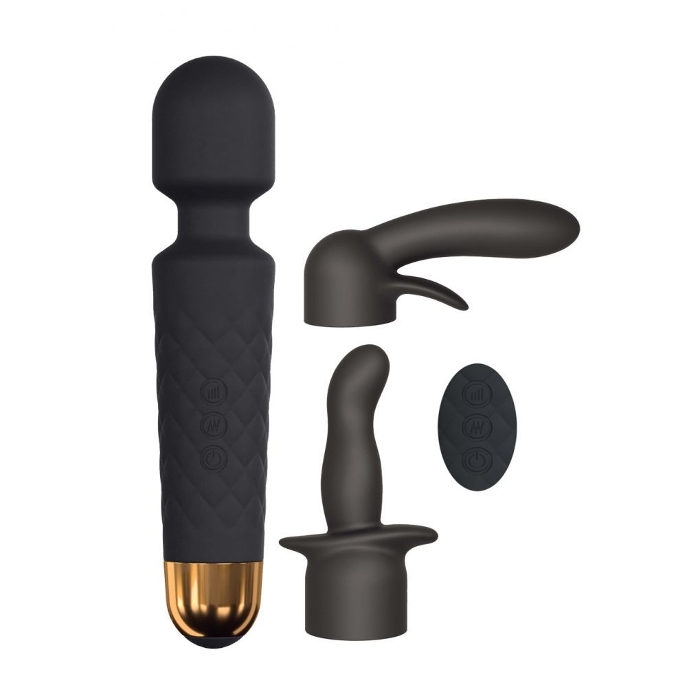 Мінівібромасажер dorcel kit wanderful з насадками (анальна і вагінальна), водонепроникний