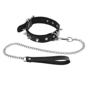 Нашийник з повідцем fetish tentation spikes and leash