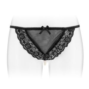 Трусики стрінги з перлинною ниткою fashion secret katia black