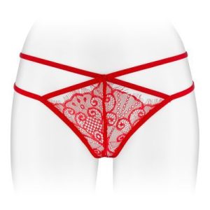 Трусики стрінги fashion secret mylene red з подвійною лінією стегна