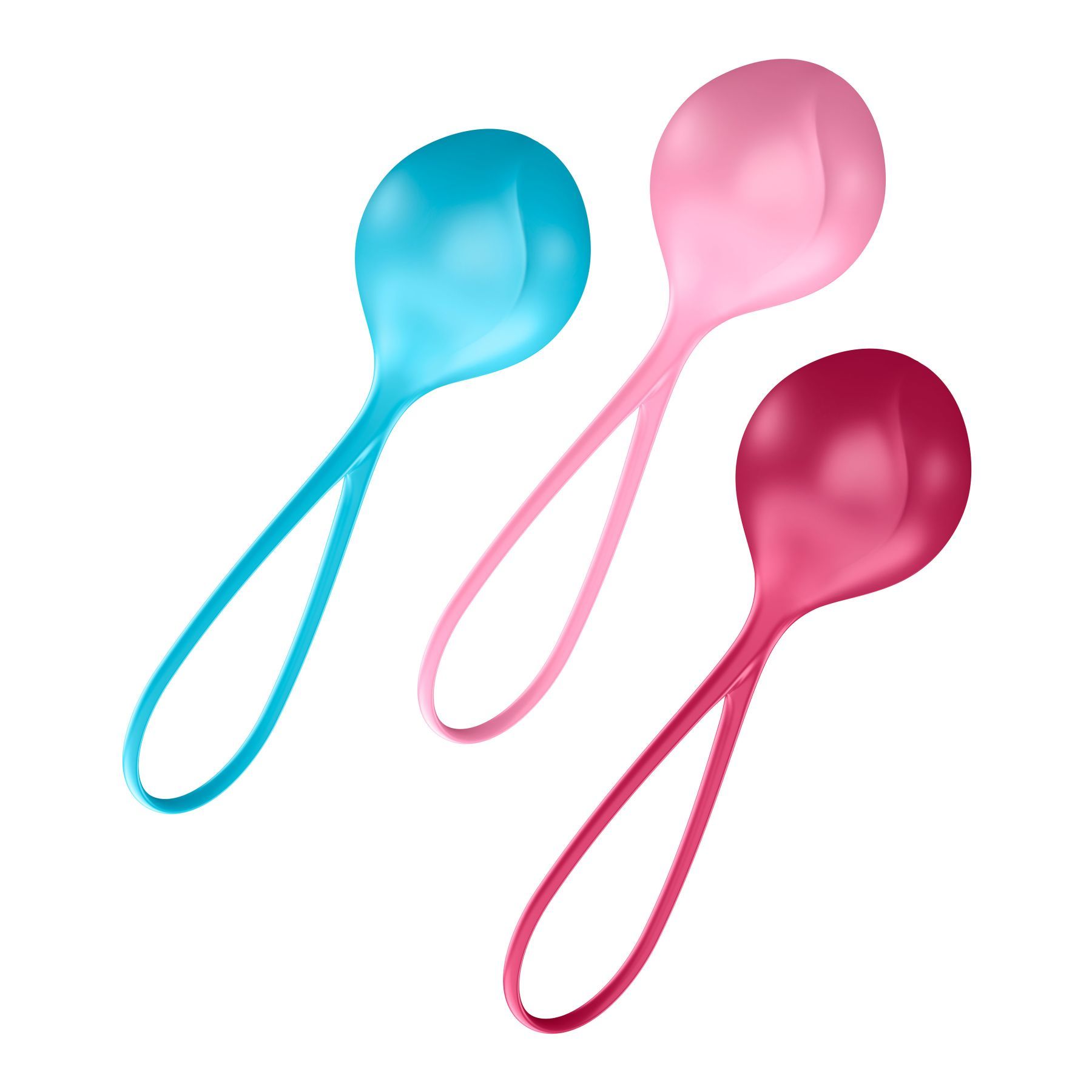 Вагінальні кульки satisfyer strengthening balls (3шт), діаметр 3,8 см, маса 62 82 98г, монолітні