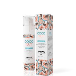 Масажна олія exsens coconut 50 мл розігріває, без цукру, без парабенів, їстівне