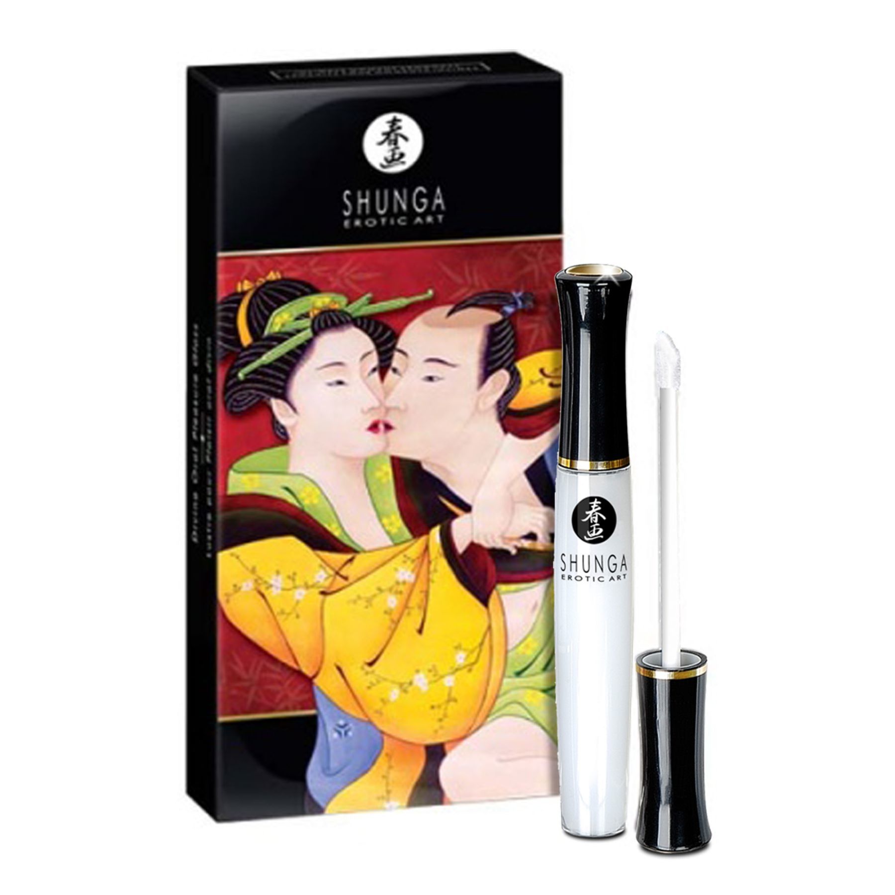Стимулювальний блиск для губ shunga lipgloss – sparkling strawberry wine (10 мл), ефект поколювання