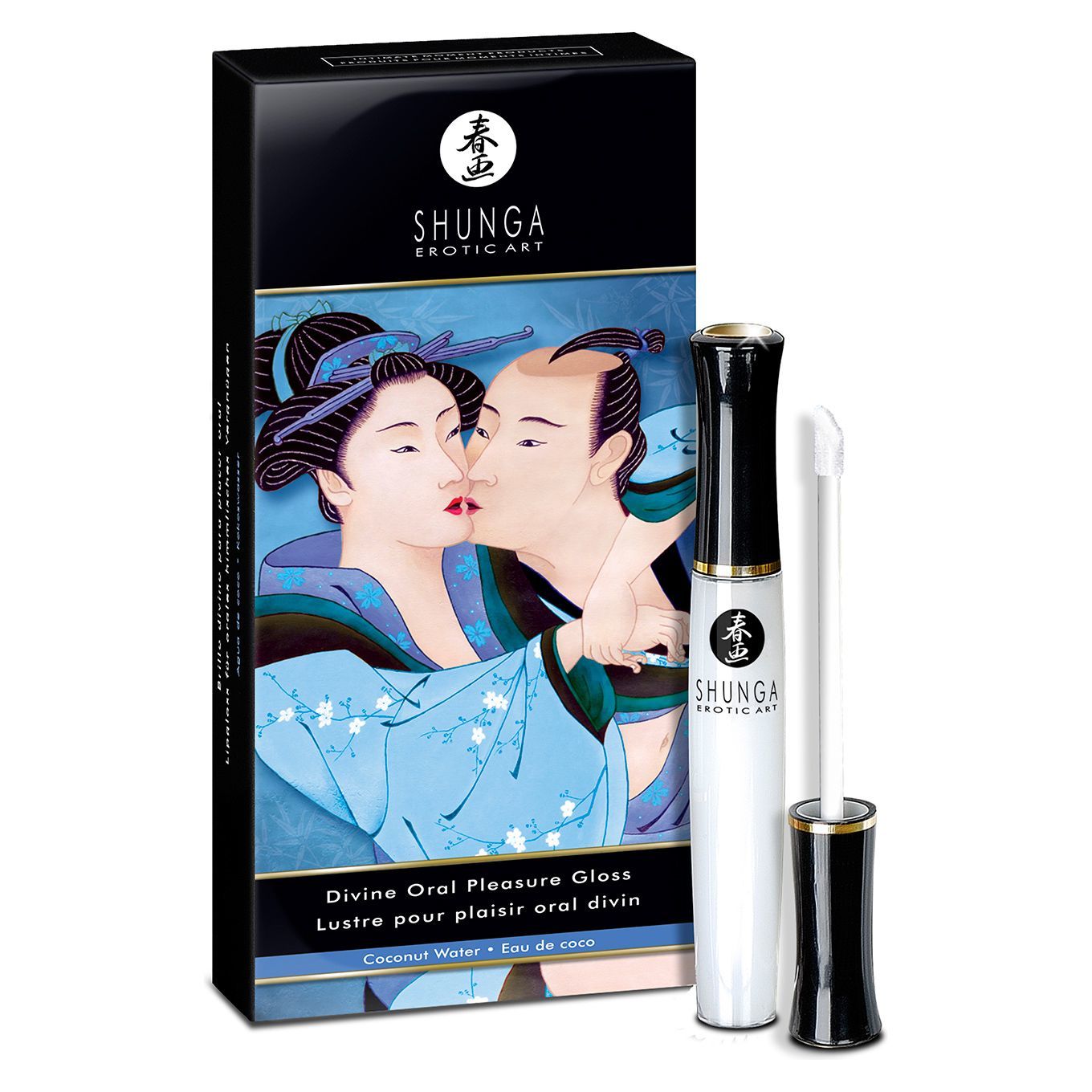 Стимулювальний блиск для губ shunga lipgloss – coconut water (10 мл), ефект поколювання, холод тепло