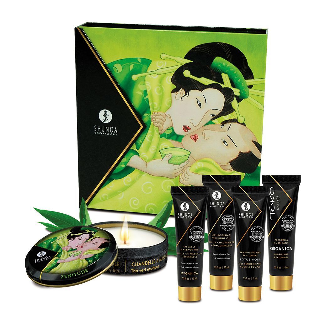 Подарунковий набір shunga geishas secrets organica – exotic green tea: для шикарної ночі вдвох