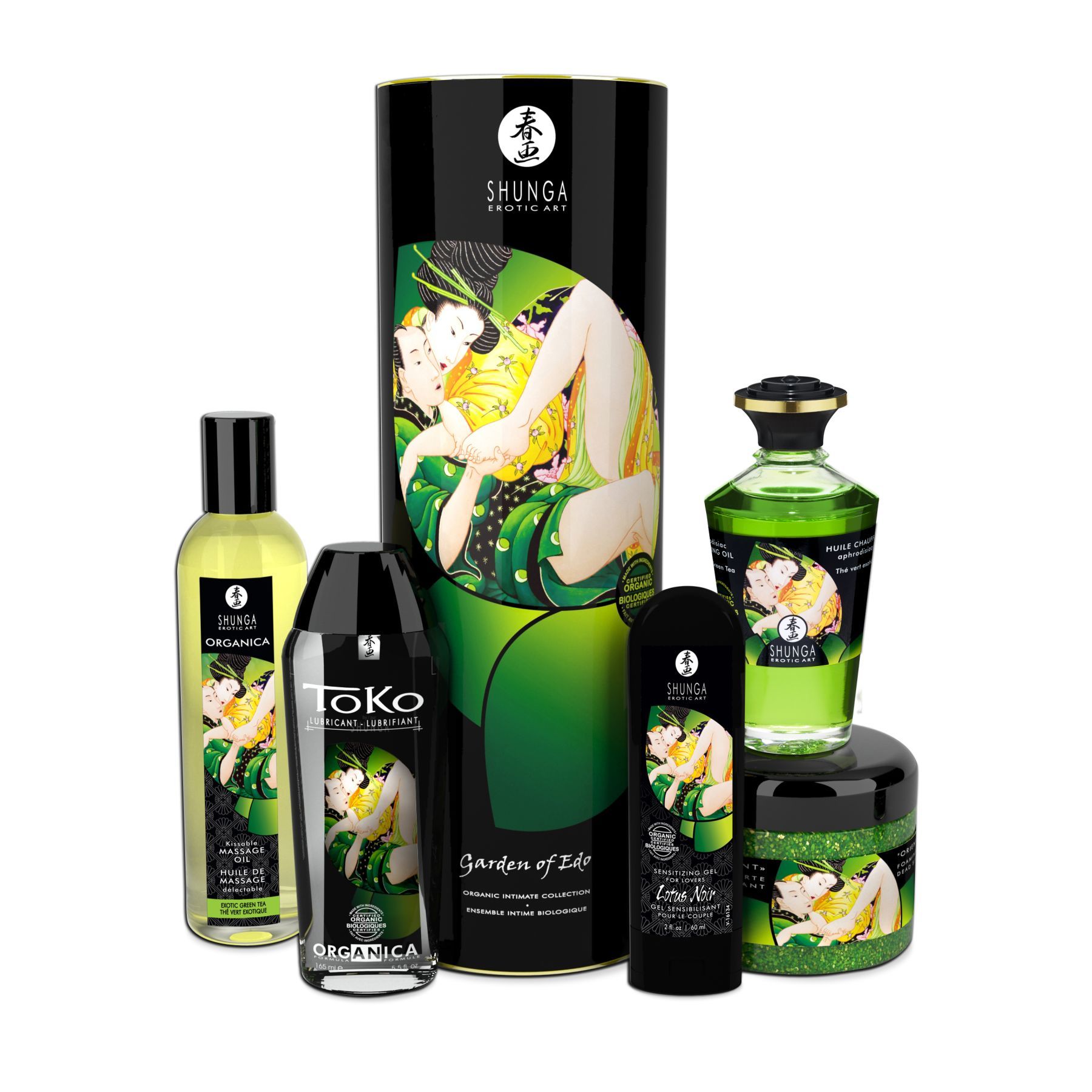 Подарунковий набір shunga garden of edo organic: розслаблювальний аромат зеленого чаю