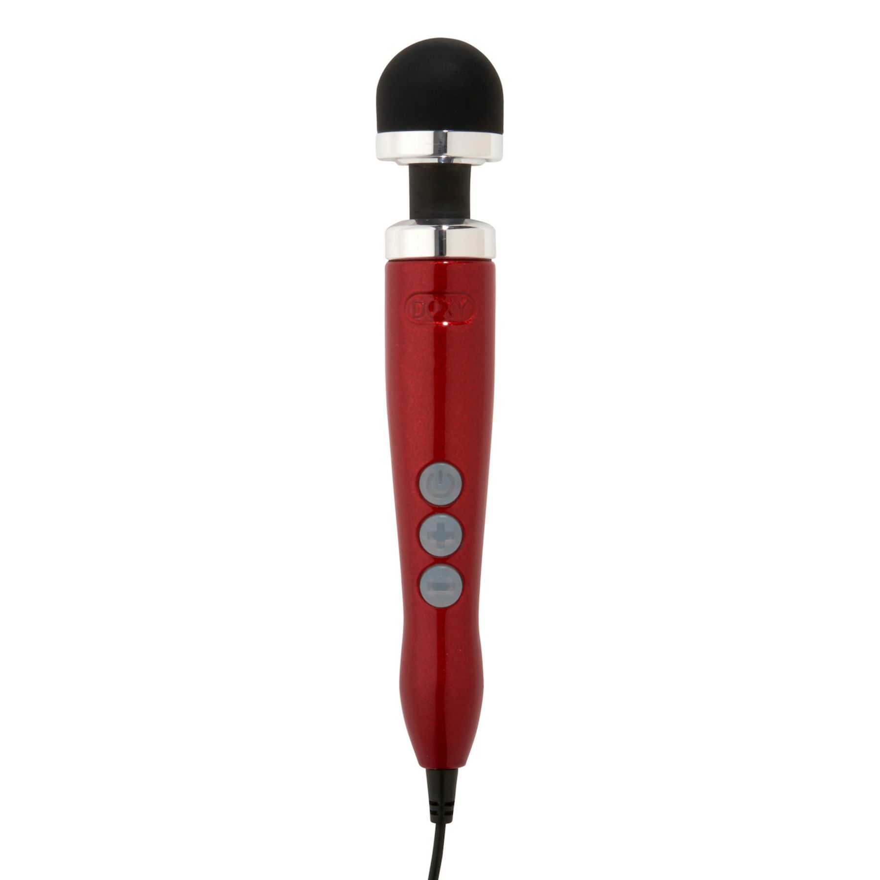 Вібромасажер doxy die cast 3 candy red, дуже потужний, живлення 220В, металевий корпус