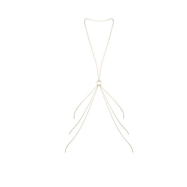 Ланцюжок для тіла bijoux indiscrets magnifique 8 body chain gold, прикраса для тіла