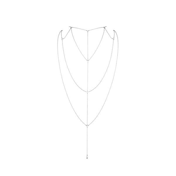 Ланцюжок для спини bijoux indiscrets magnifique back and cleavage chain silver, прикраса для тіла
