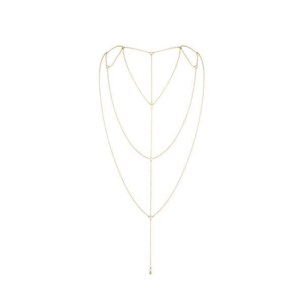 Ланцюжок для спини bijoux indiscrets magnifique back and cleavage chain gold, прикраса для тіла