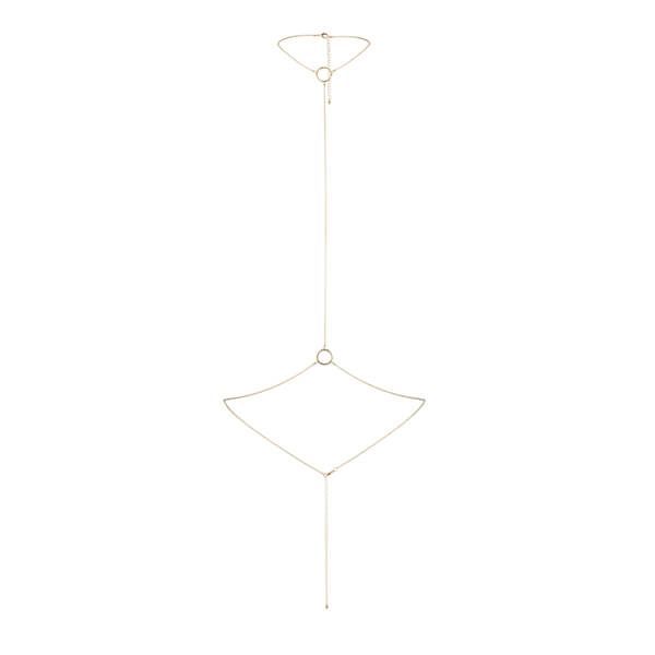 Ланцюжок на шию і пояс bijoux indiscrets magnifique i body chain gold, прикраса на тіло