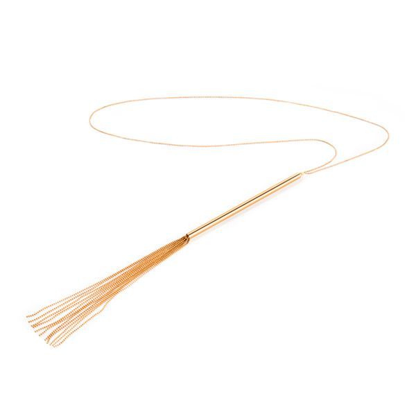Ланцюжок батіг на шию bijoux indiscrets magnifique necklace whip gold, прикраса для тіла