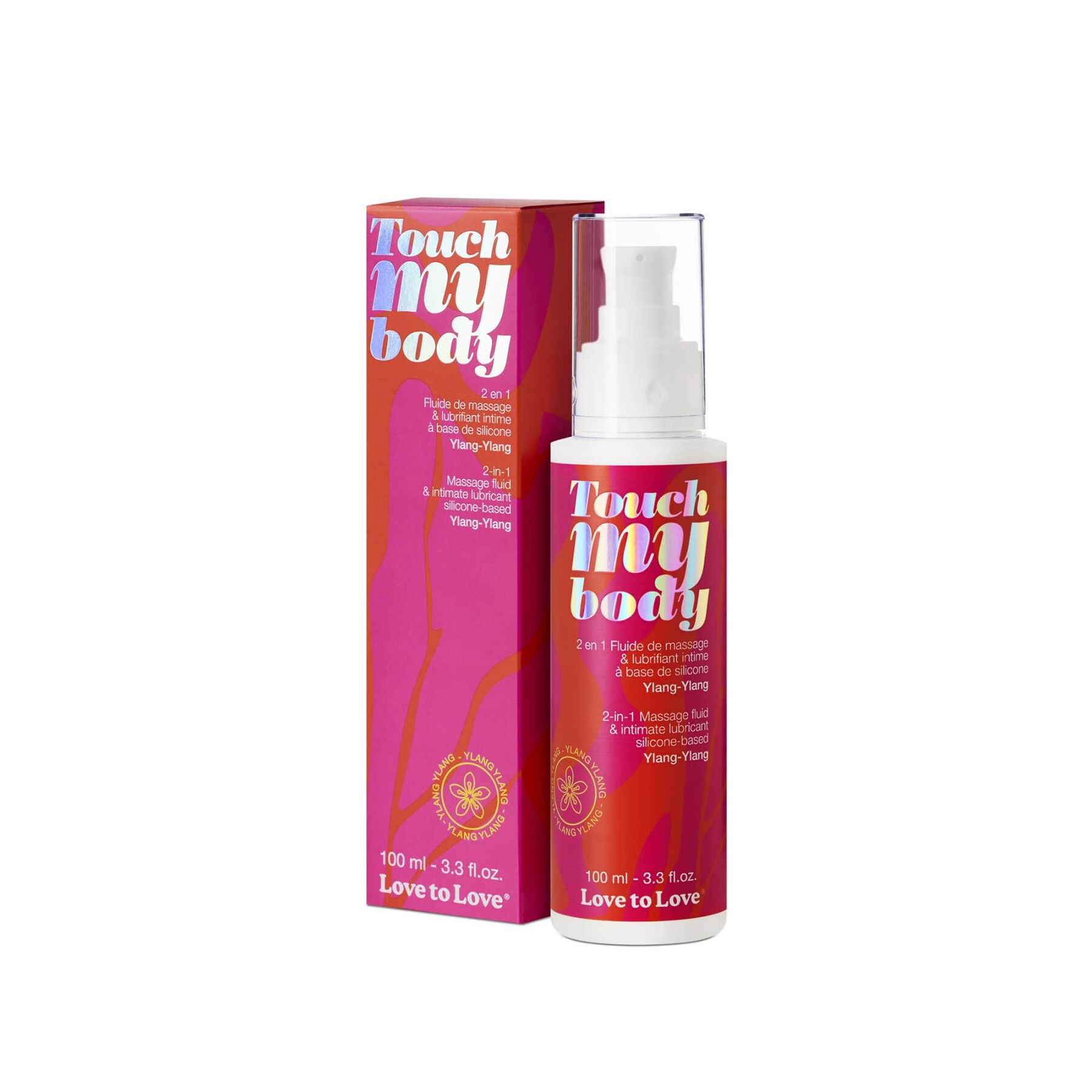Масажний гель і змазка 2в1 love to love touch my body ylang ylang (100 мл) зволожувальний