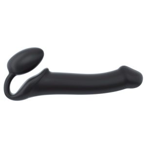 Безремінний страпон strap on me black xl, повністю регульований, діаметр 4,5 см