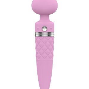 Вібромасажер 2в1 pillow talk sultry pink, класичний масажер і вібратор з ротацією, підігрів