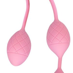 Розкішні вагінальні кульки pillow talk frisky pink з кристалом, діаметр 3,2 см, вага 49 75гр