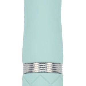 Розкішний вібратор pillow talk flirty teal з кристалом swarovski, гнучка головка
