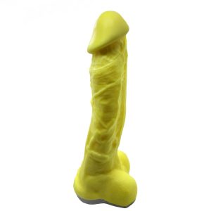 Мило у формі пеніса Чистий Кайф yellow size xl, крафтове мило член, натуральне