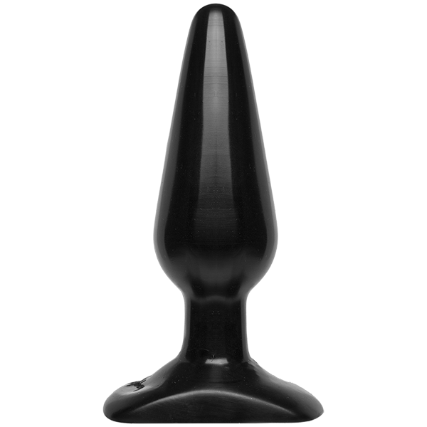 Анальна пробка doc johnson smooth classic medium black, макс. діаметр 3,8 см