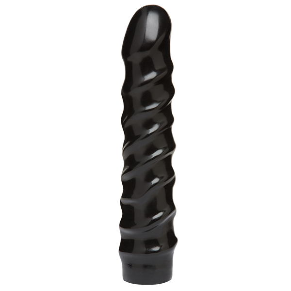 Дилдо doc johnson codeblack 8 inch raging vac u lock із стимулювальним рельєфом, діаметр 3,8 см