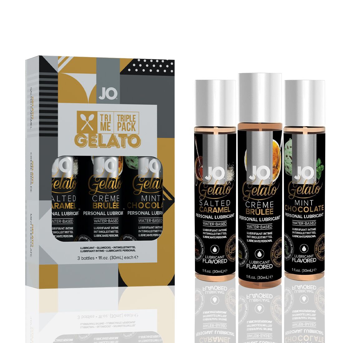 Набір jo tri me triple pack — gelato (3×30 мл) три різні смаки серії Джелато