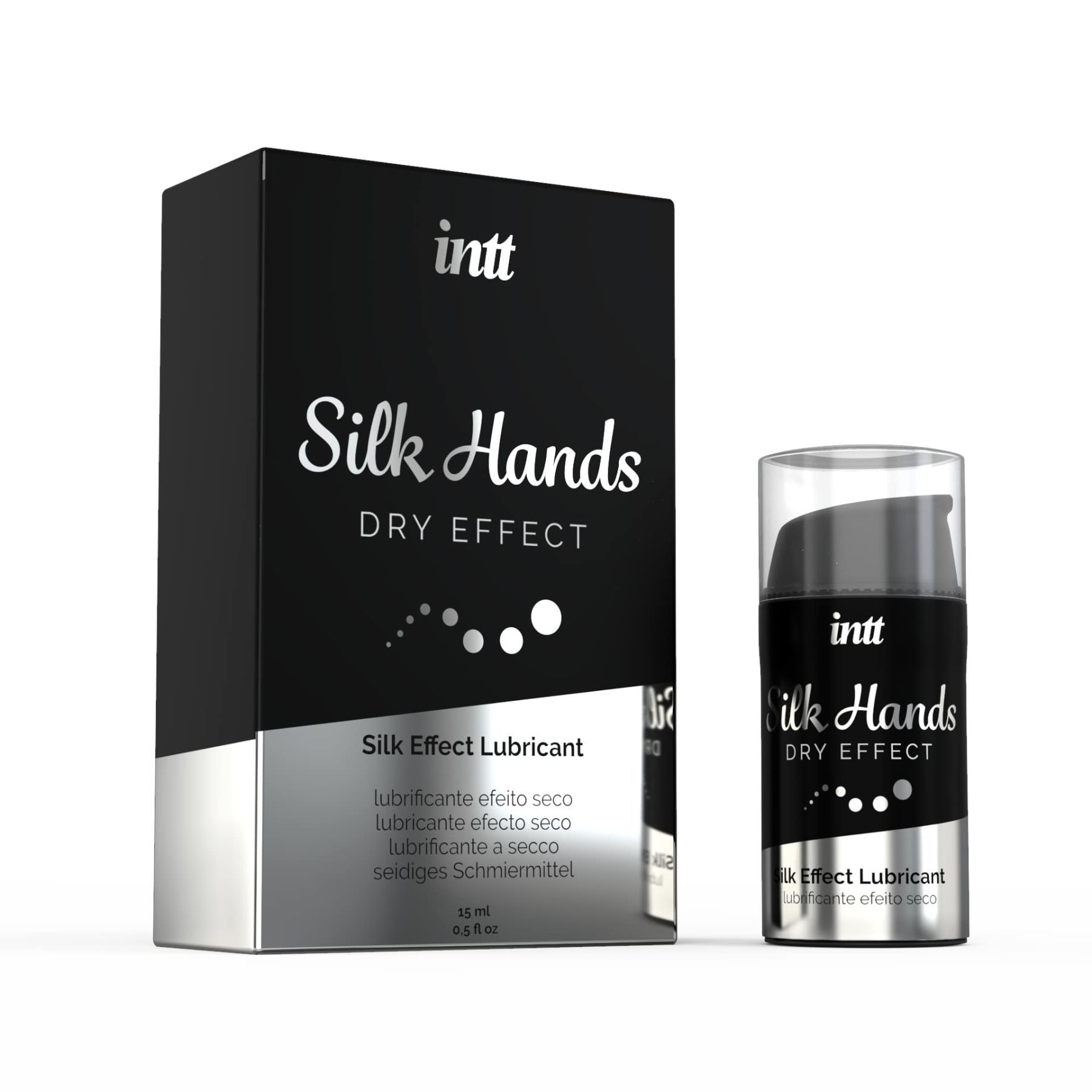 Ультрагуста силіконова змазка intt silk hands (15 мл) з матовим ефектом, шовковистий ефект