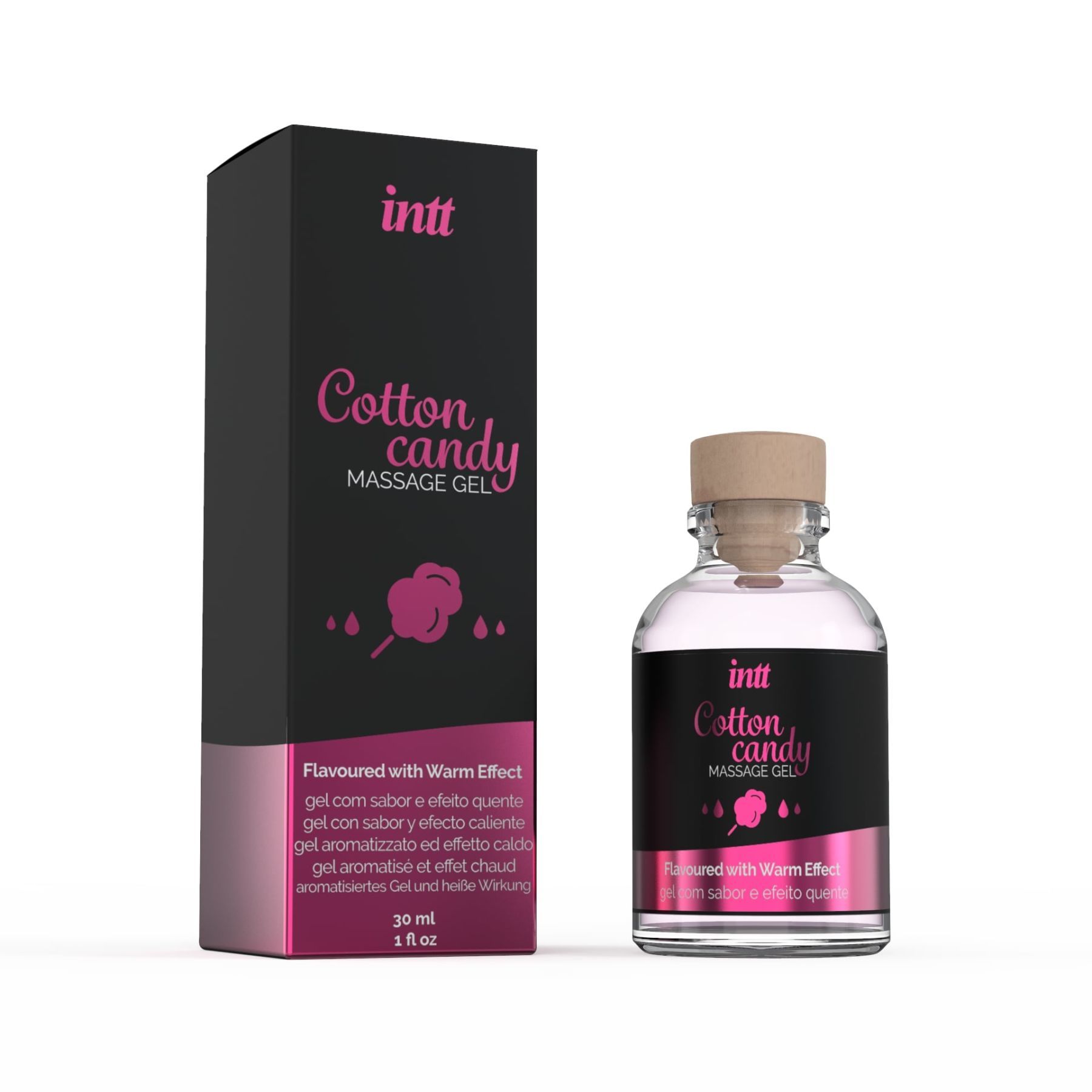 Масажний гель для інтимних зон intt cotton candy (30 мл) розігрівальний
